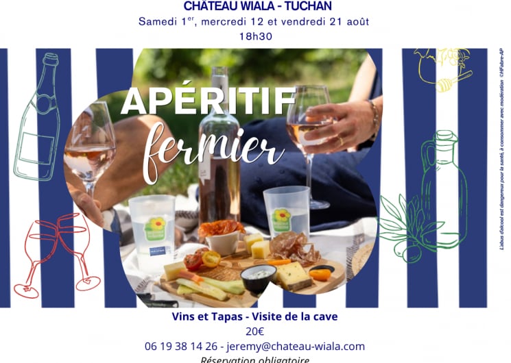 APÉRITIF FERMIER : VINS ET TAPAS – VISITE DE LA CAVE