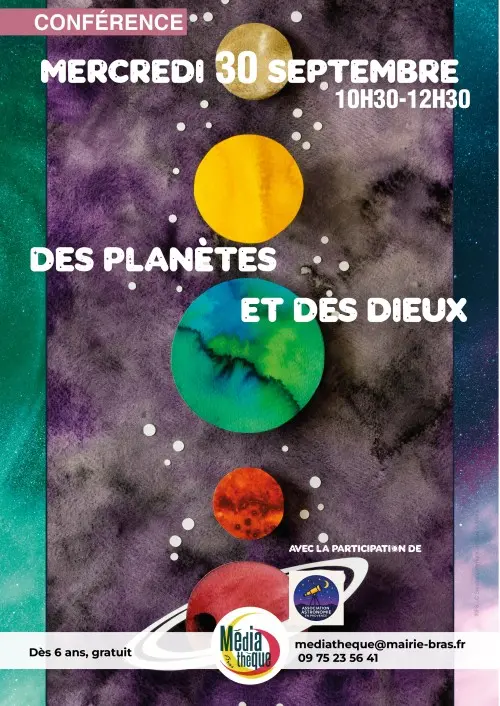 Conférence Jeunesse : Des planètes et des dieux (dès 6 ans)