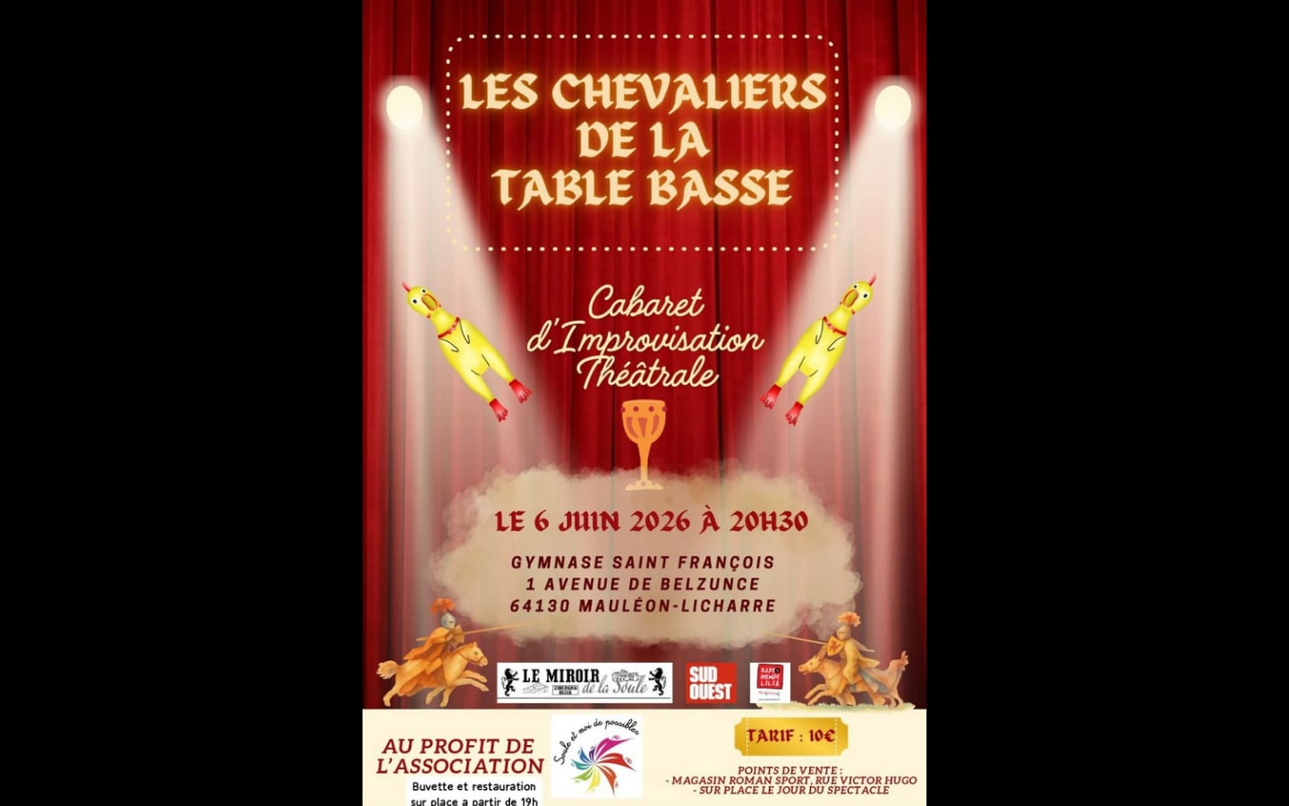Spectacle : les chevaliers de la table basse