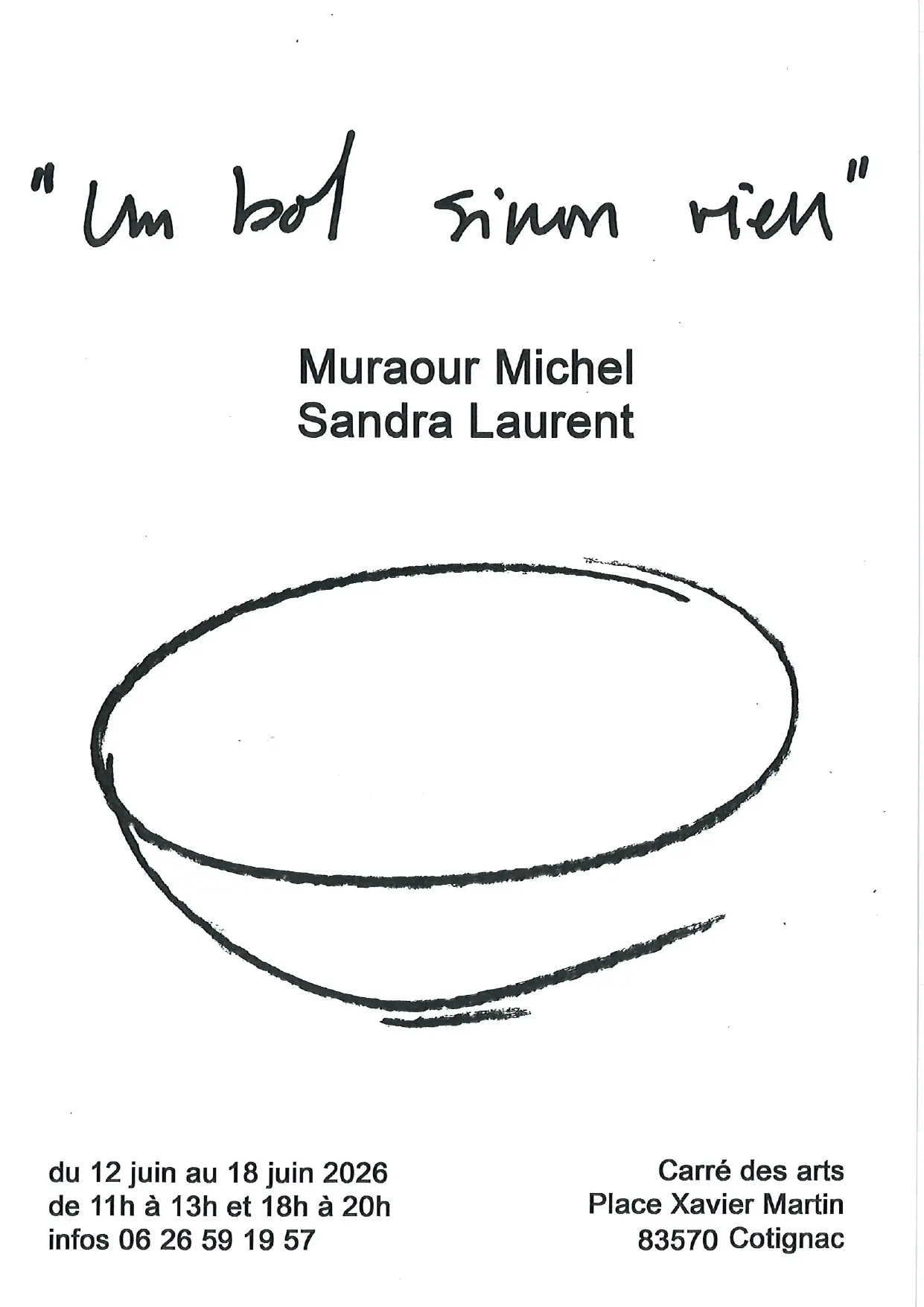 Exposition : Un bol sinon rien- Céramiques