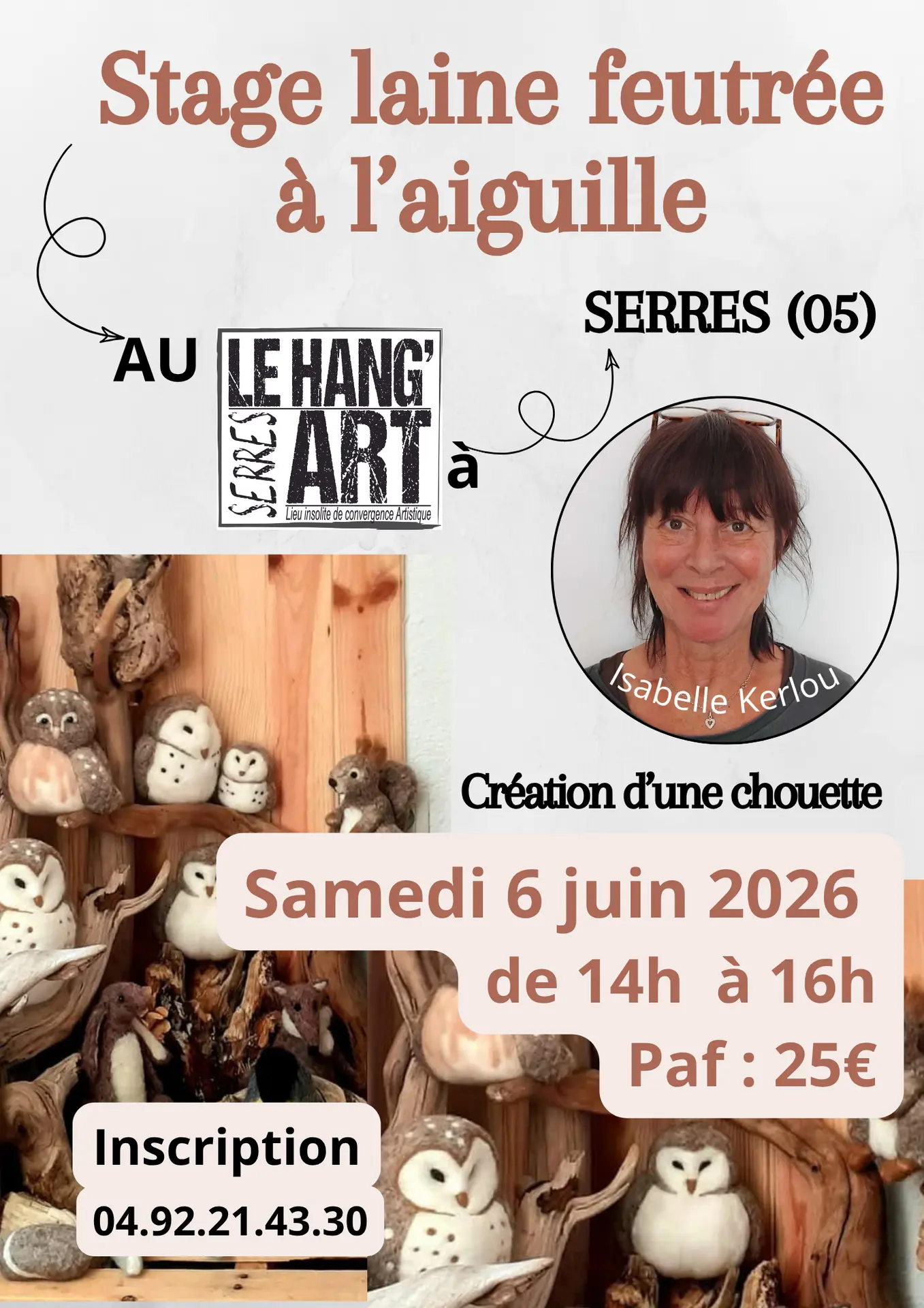 Stage laine feutrée à l'aiguille