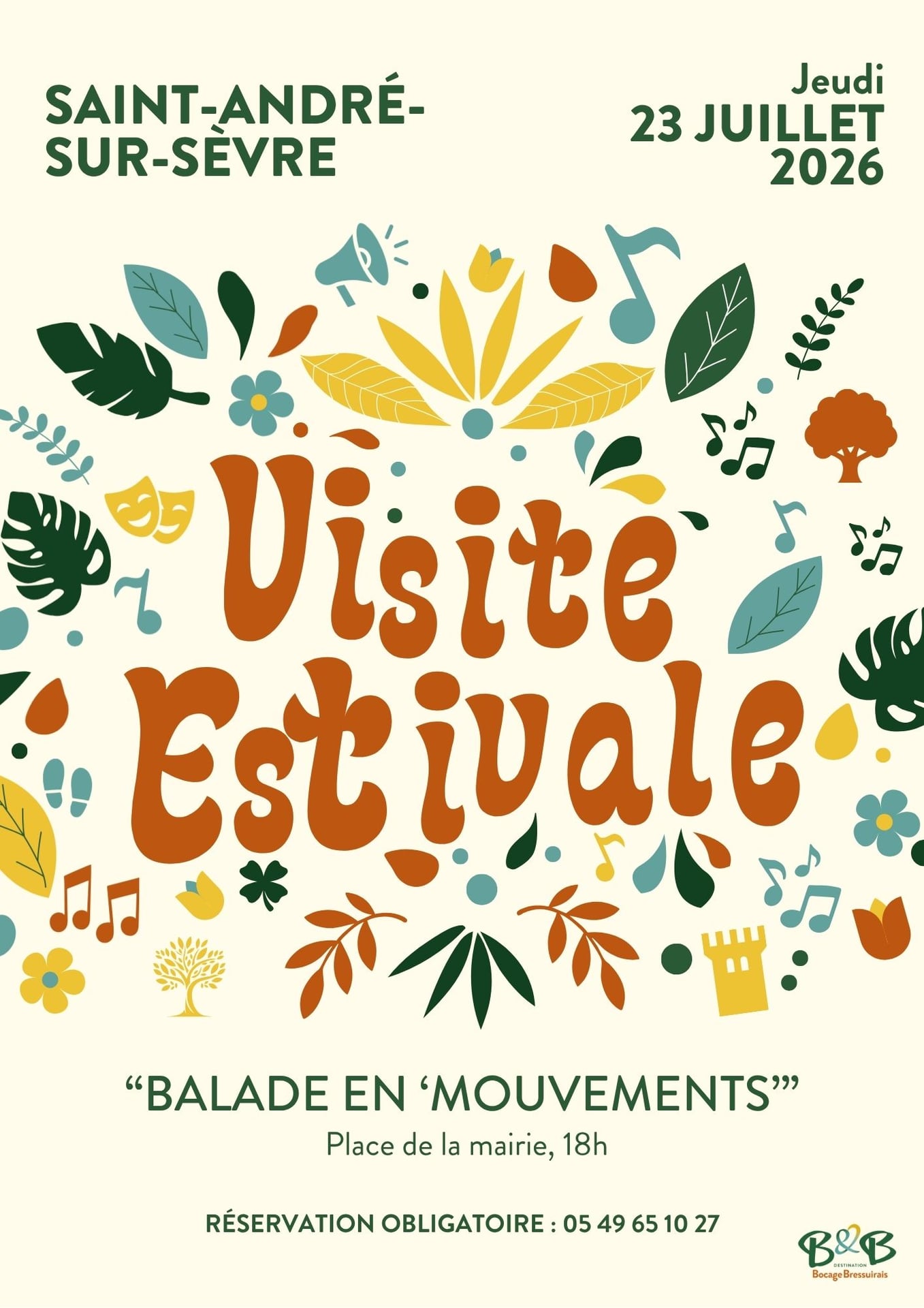 Visites Estivales 2026 - Balade en "mouvements" - Saint-André-sur-Sèvre