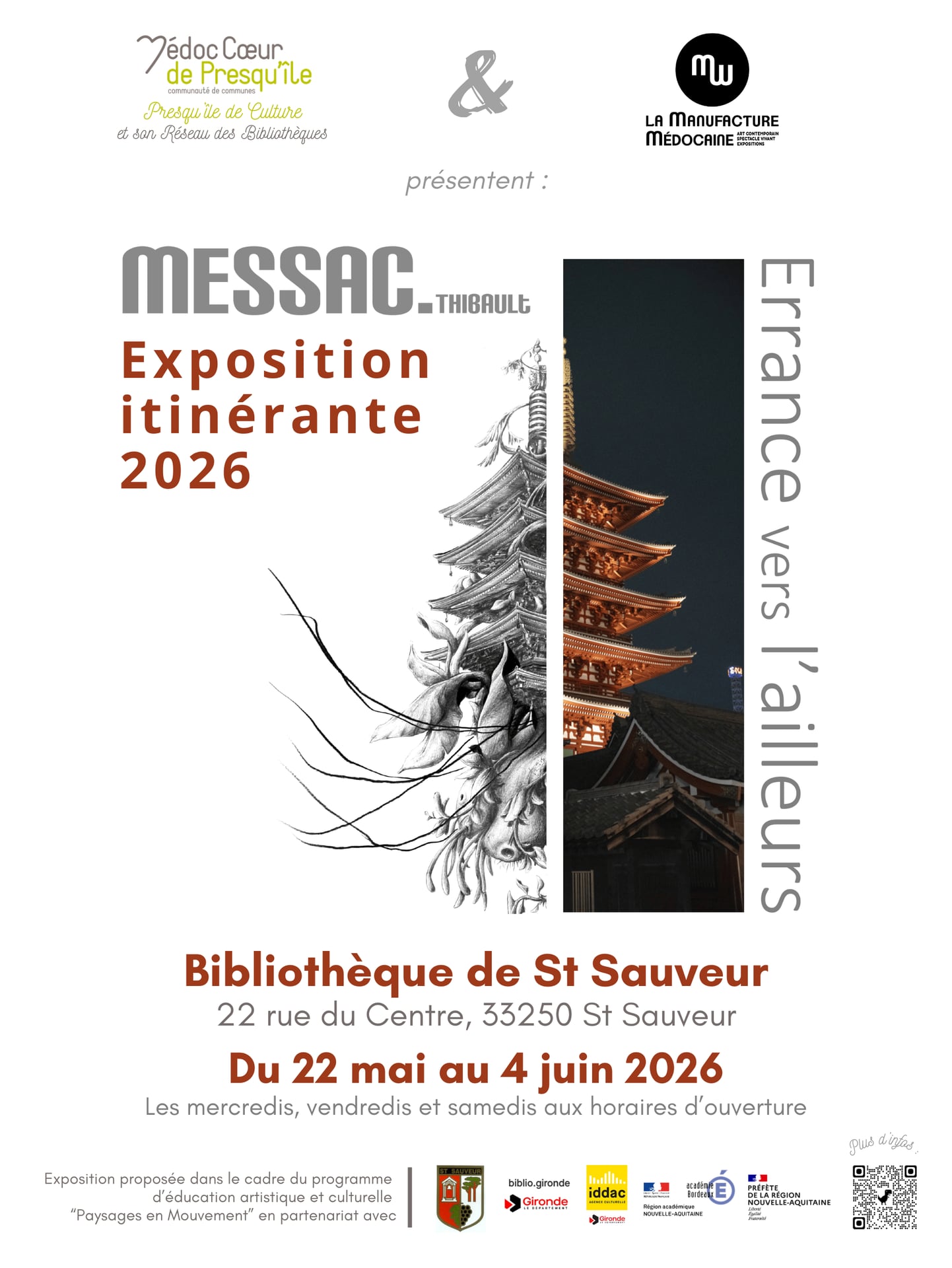 Exposition itinérante "Errance vers l'ailleurs" de Thibault MESSAC