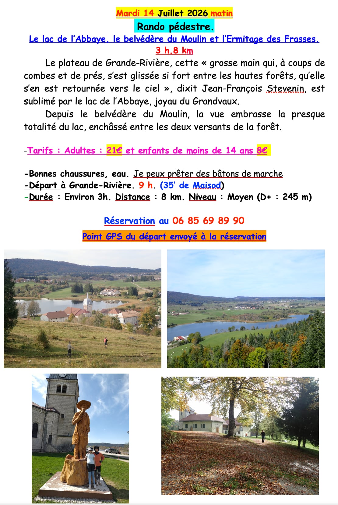 Randonnée pédestre -  le belvédère Sur le Fort et la Tourbière de Nanchez