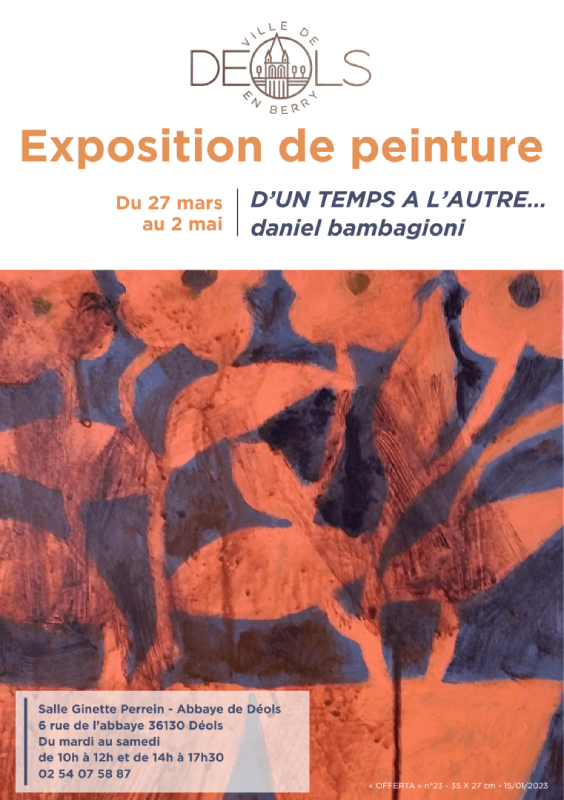 Exposition de peintures “D’un temps à l’autre” de Daniel Bambagioni