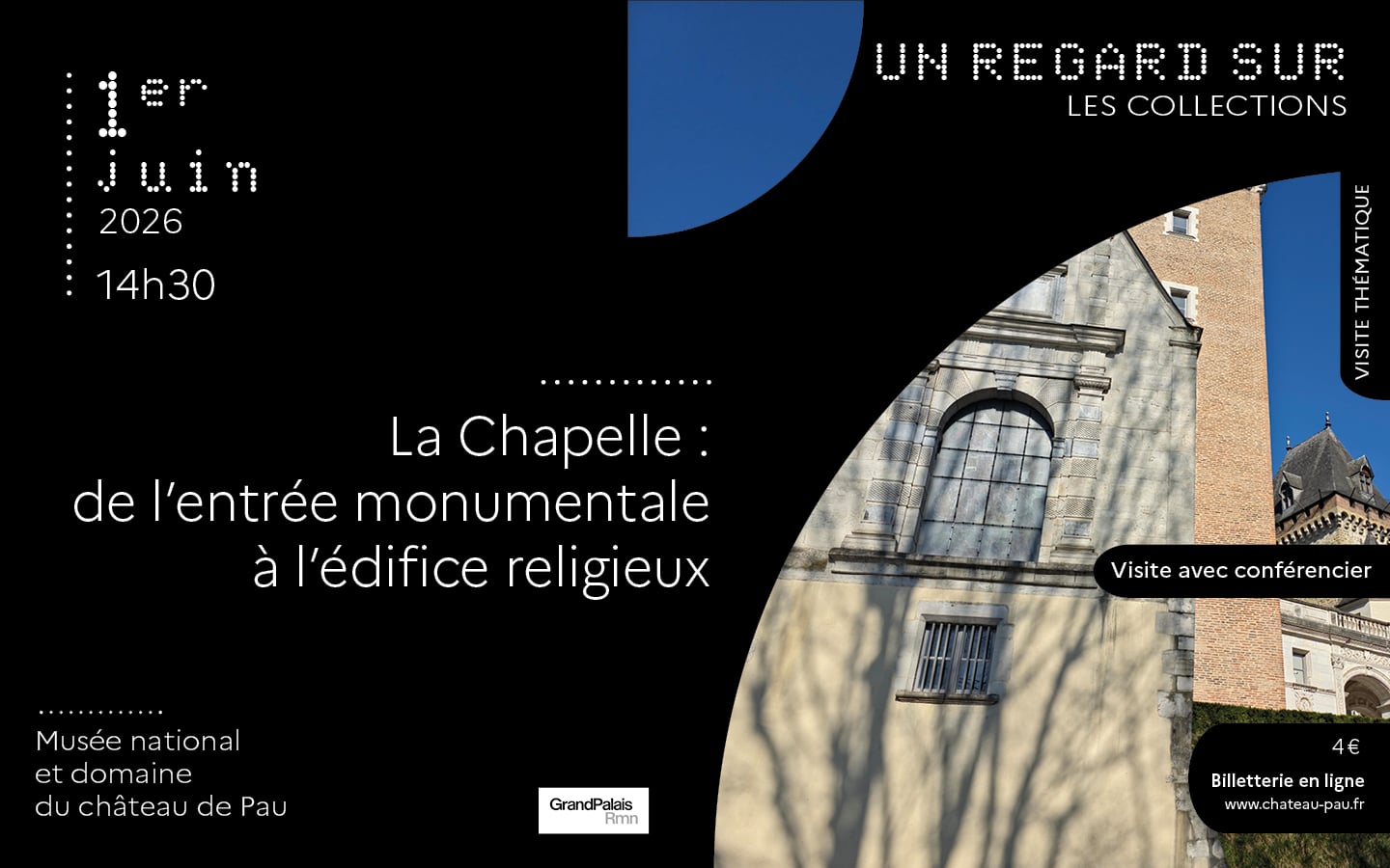 Regard sur la chapelle du château de Pau