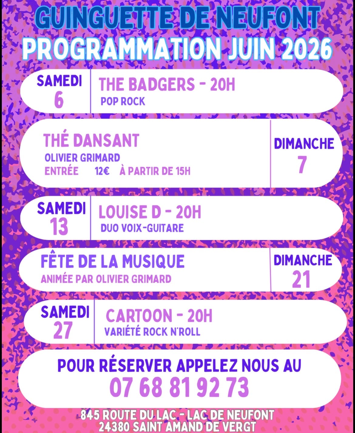 Fête de la musique - la guinguette de Neufont