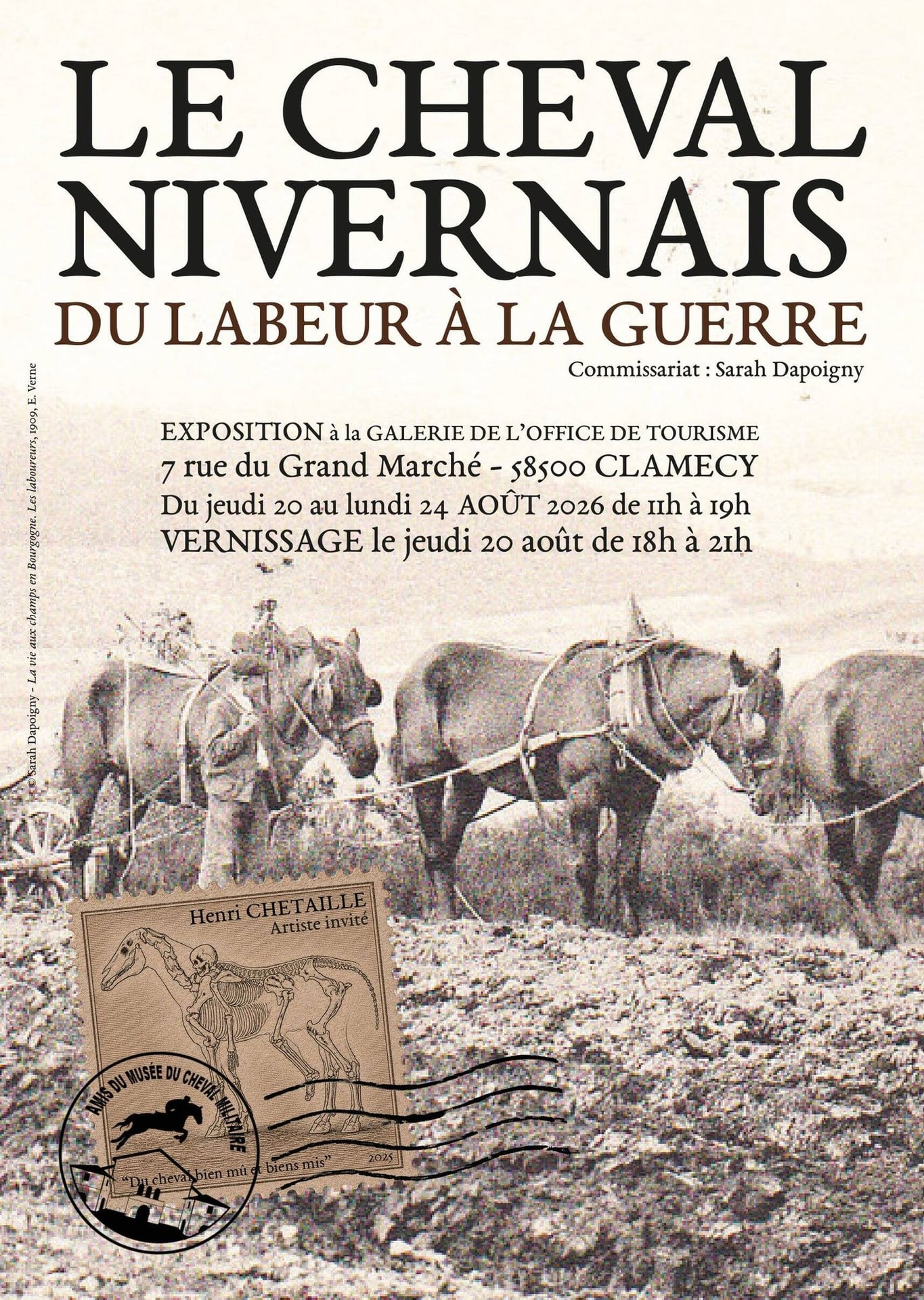 Exposition photos, peintures et cartes postales - Le Cheval Nivernais, du labeur à la guerre