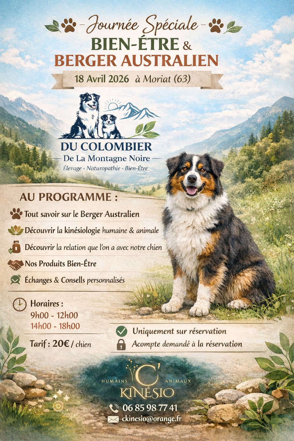 Journée du bien-être du Berger Australien