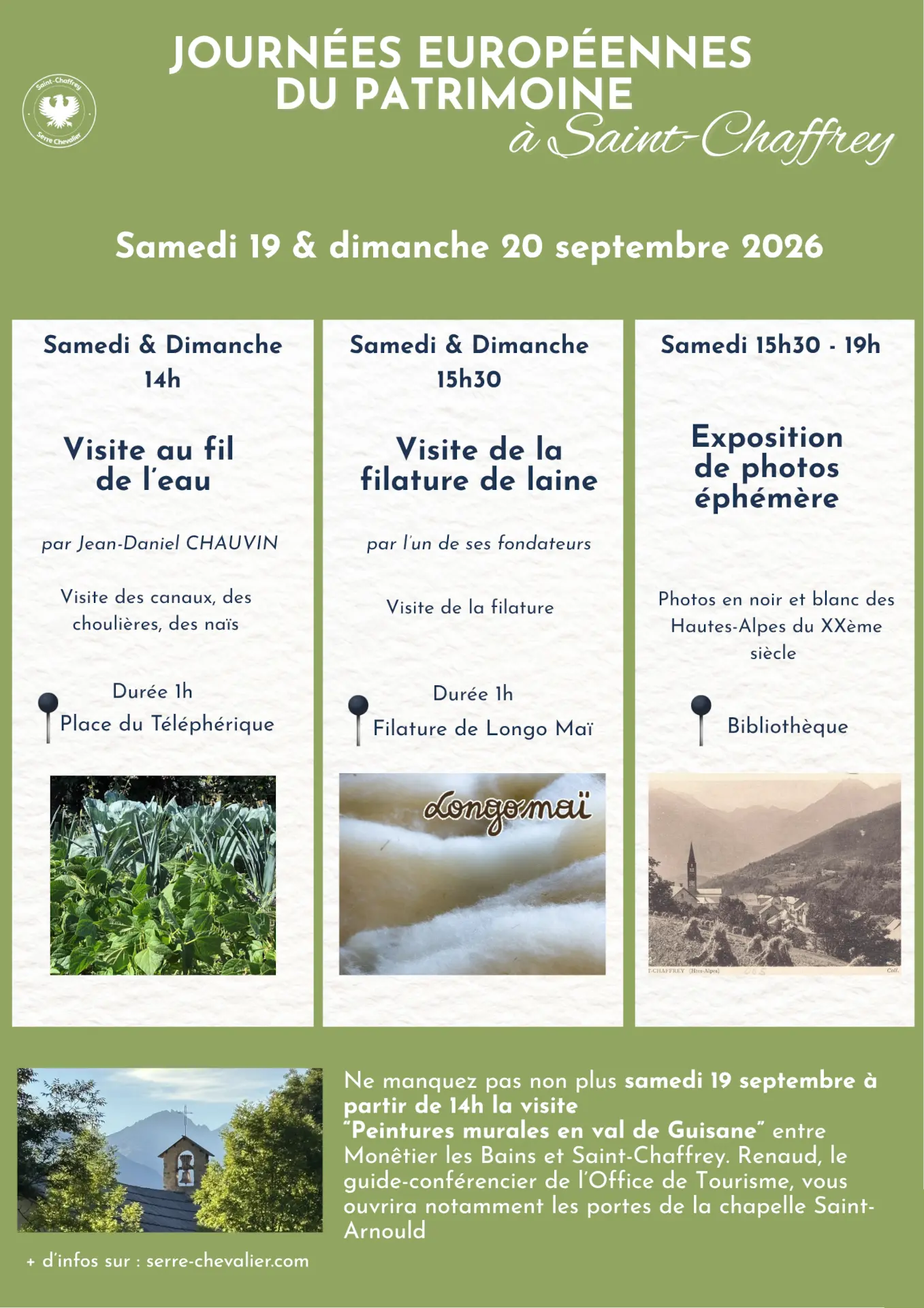 Journées Européennes du patrimoine à Saint-Chaffrey