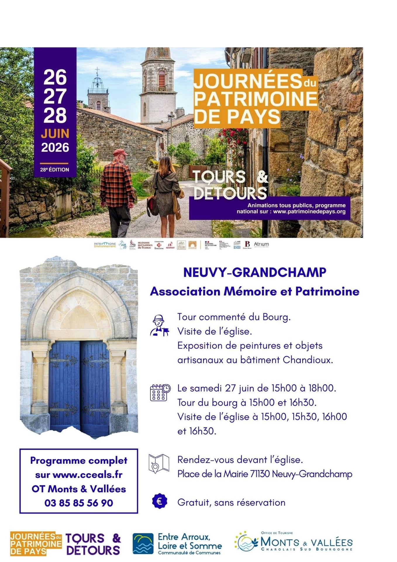 Journées du patrimoine de pays à Neuvy-Grandchamp