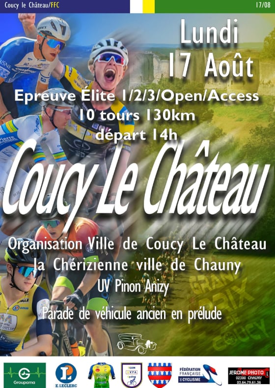 Course cycliste à Coucy-le-Château