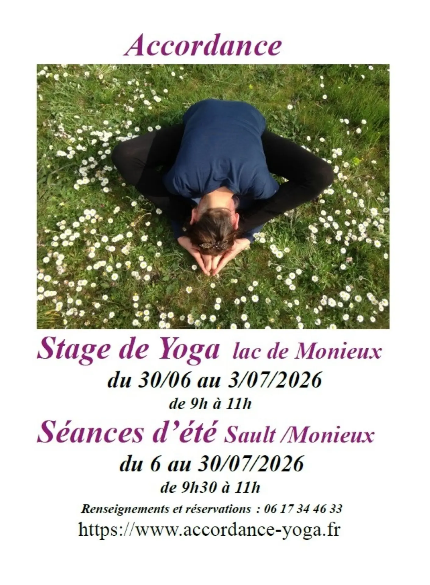Stage de Yoga au lac de Monieux