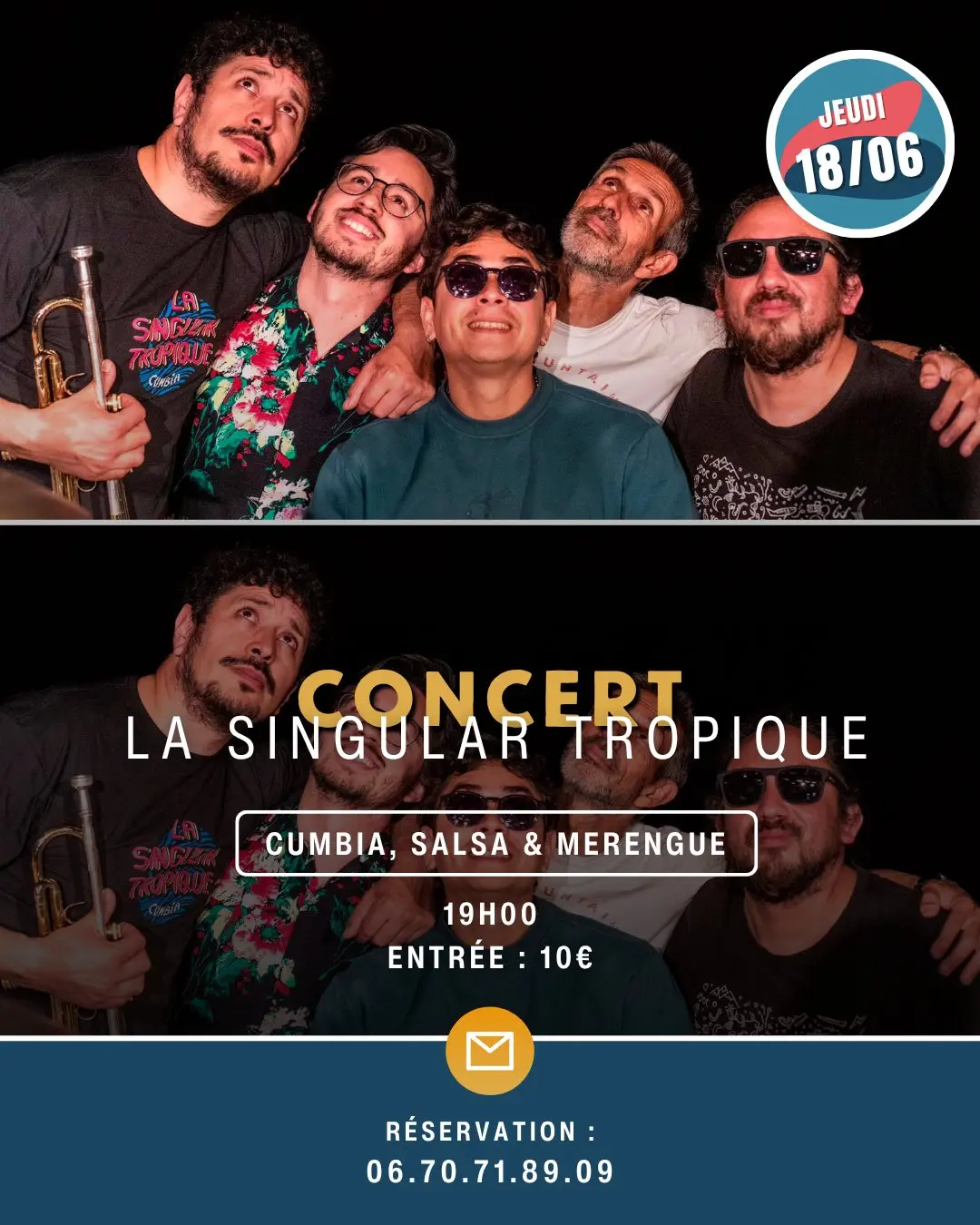 Concert :  Singular tropique - musique cumbia, salsa et merengue