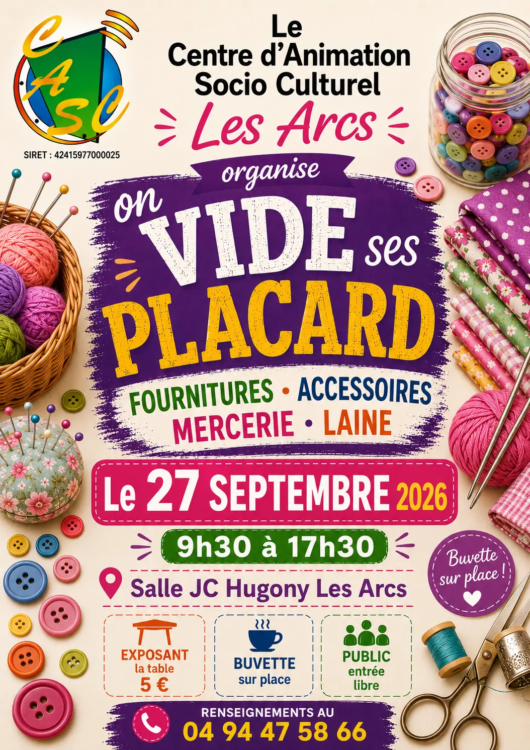 Vide placard