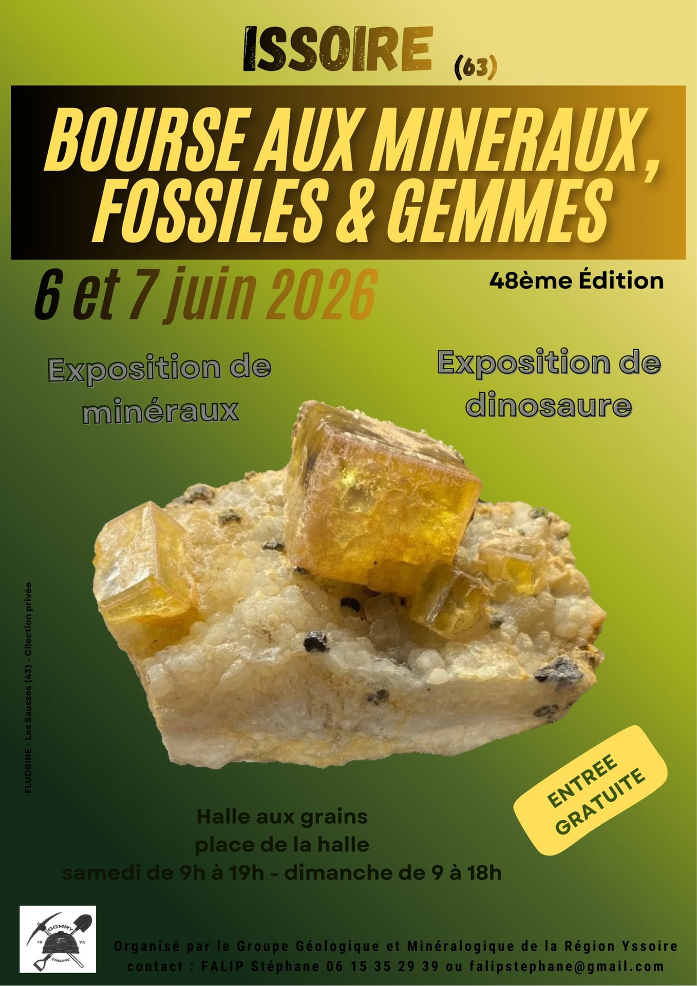 Bourse aux minéraux, gemmes et fossiles