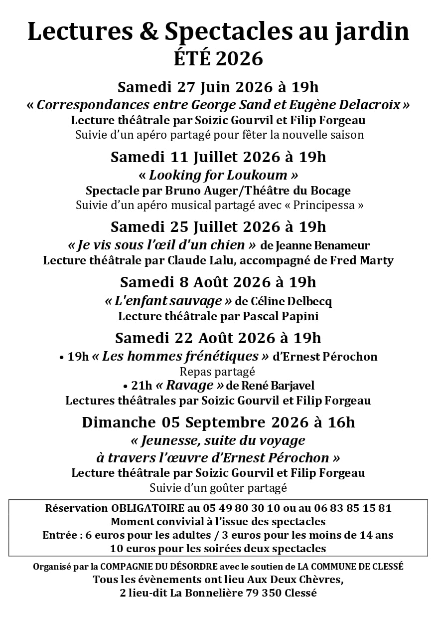 Lectures et spectacles au jardin - Lecture théâtrale
