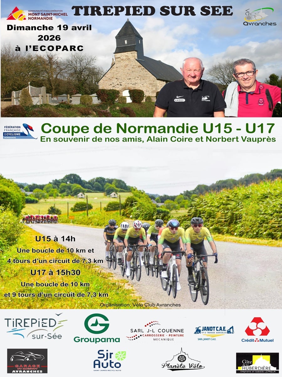 Course cycliste Coupe de Normandie U15 et U17