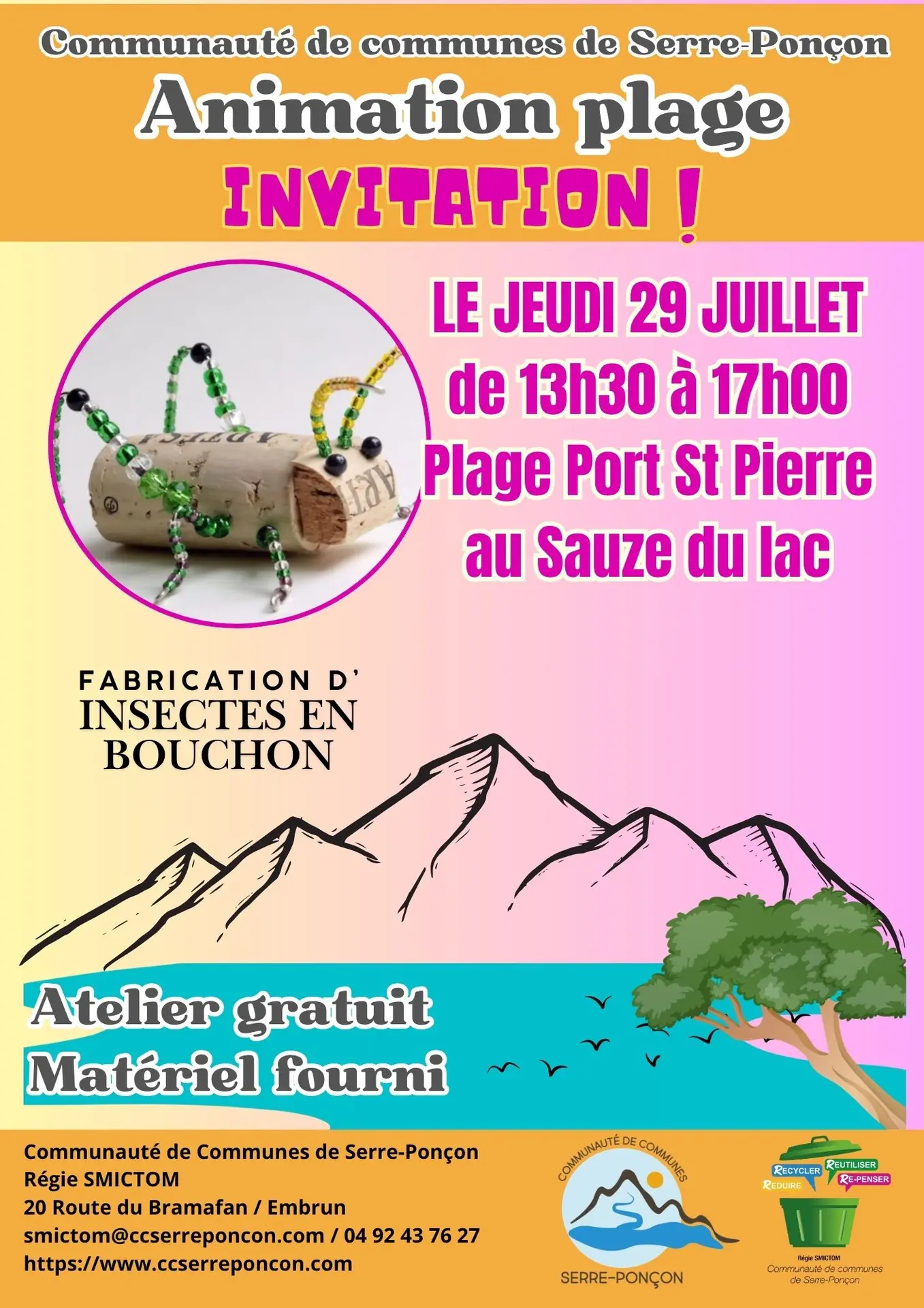 Animation Plage -  Insecte en bouchon de liège