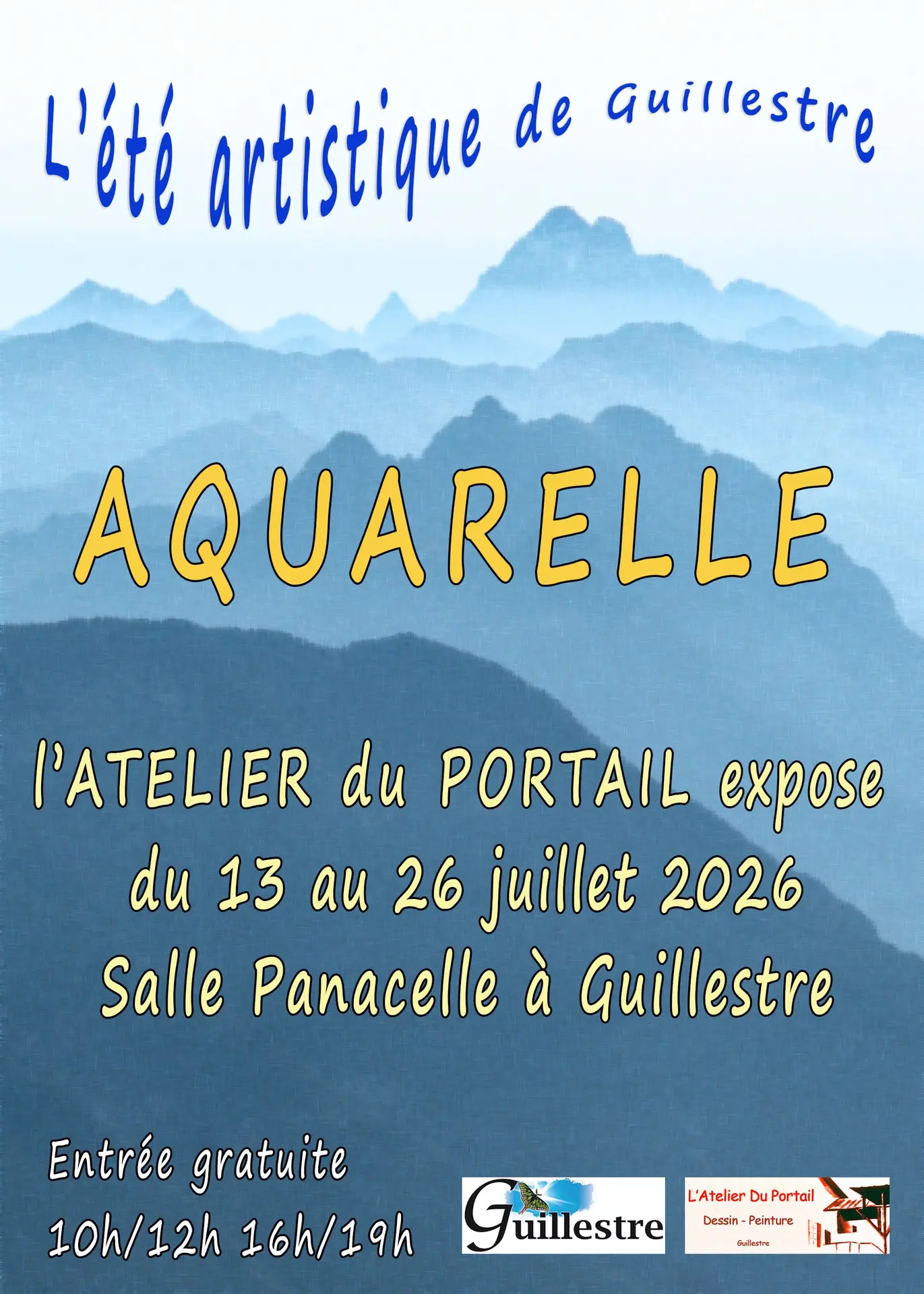 Exposition des aquarelles de l'Atelier du Portail : l'été artistique