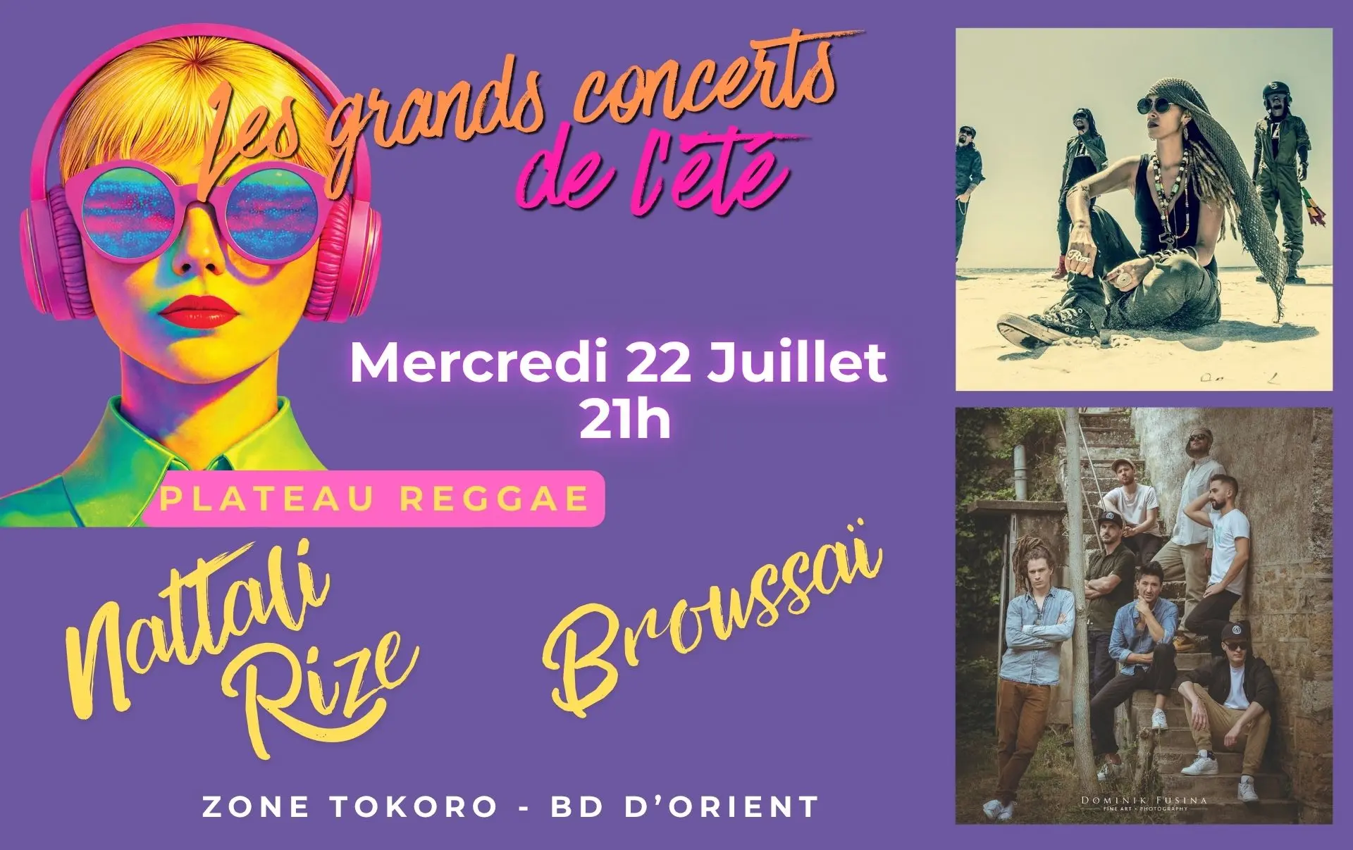 Les grands concerts de l'été - Nattali Rize - Broussaï - Festival Eclat(s) d'été