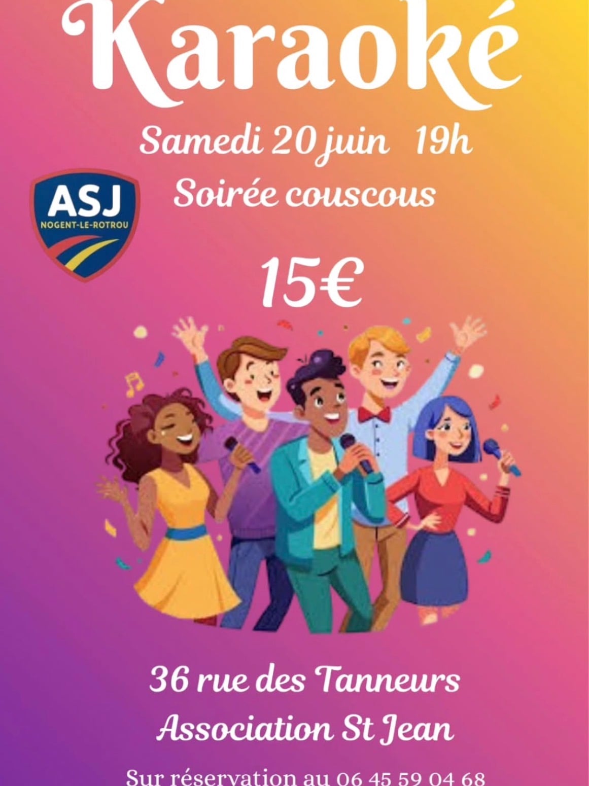 Soirée karaoké et couscous à l'ASJ
