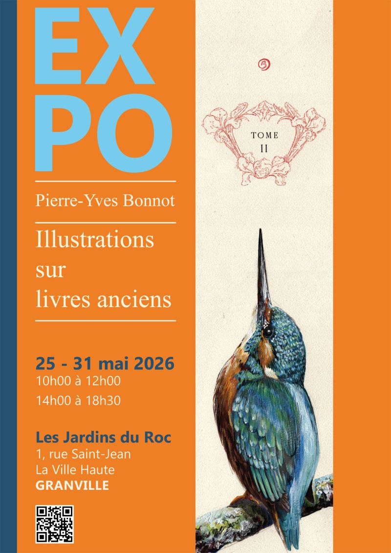 Exposition d'illustrations à la gouache sur papiers anciens