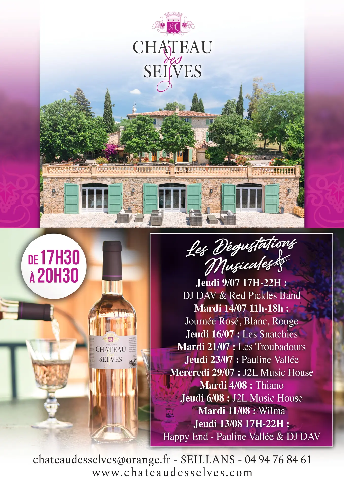 Dégustations musicales au Domaine des Selves