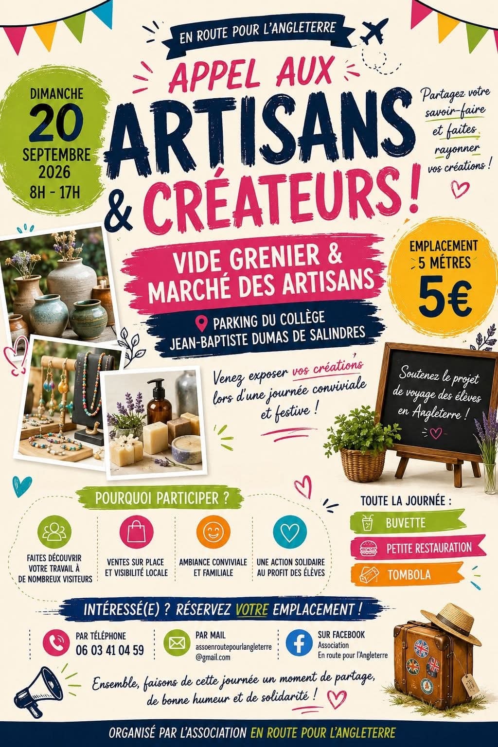 Appel aux Artisans & Créateurs : Vide-Grenier & Marché des Artisans