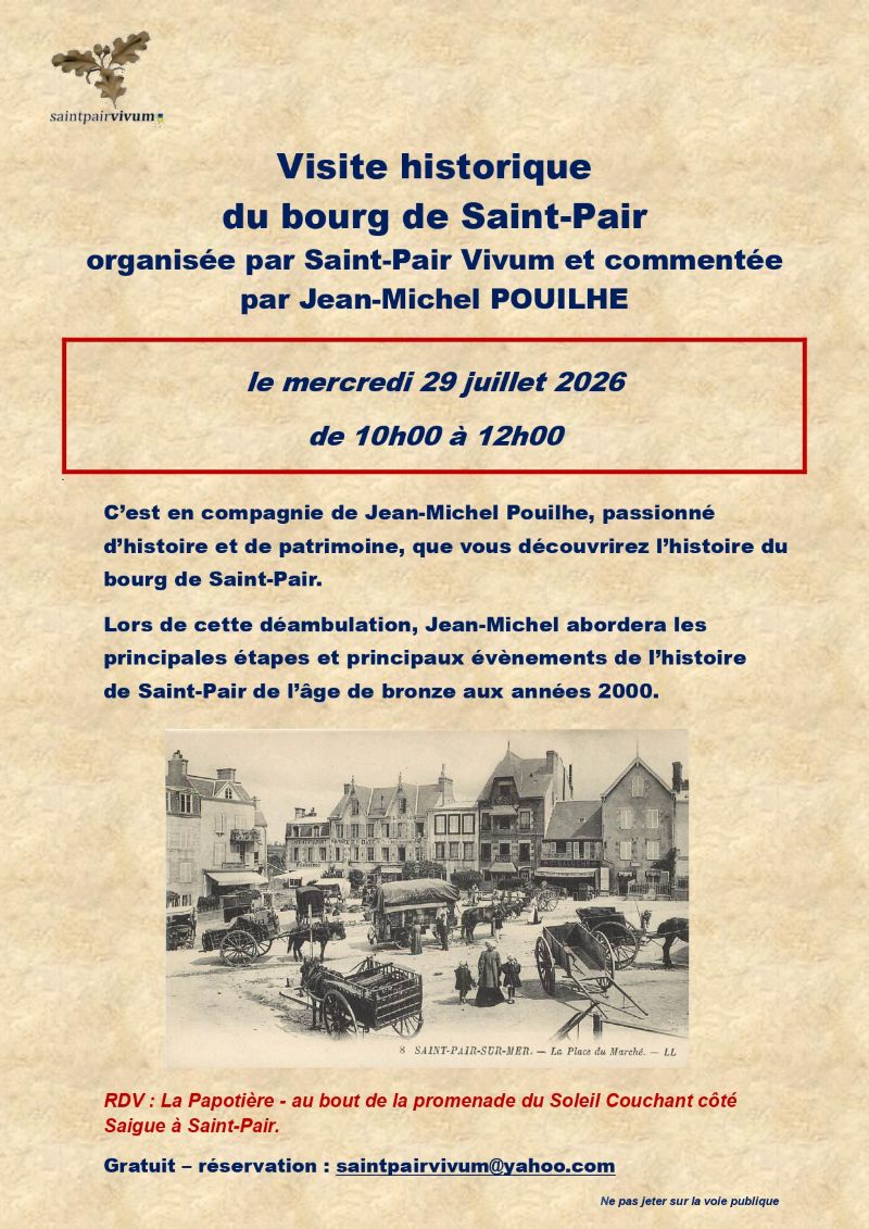 Visite historique du Bourg de Saint-Pair-sur-Mer