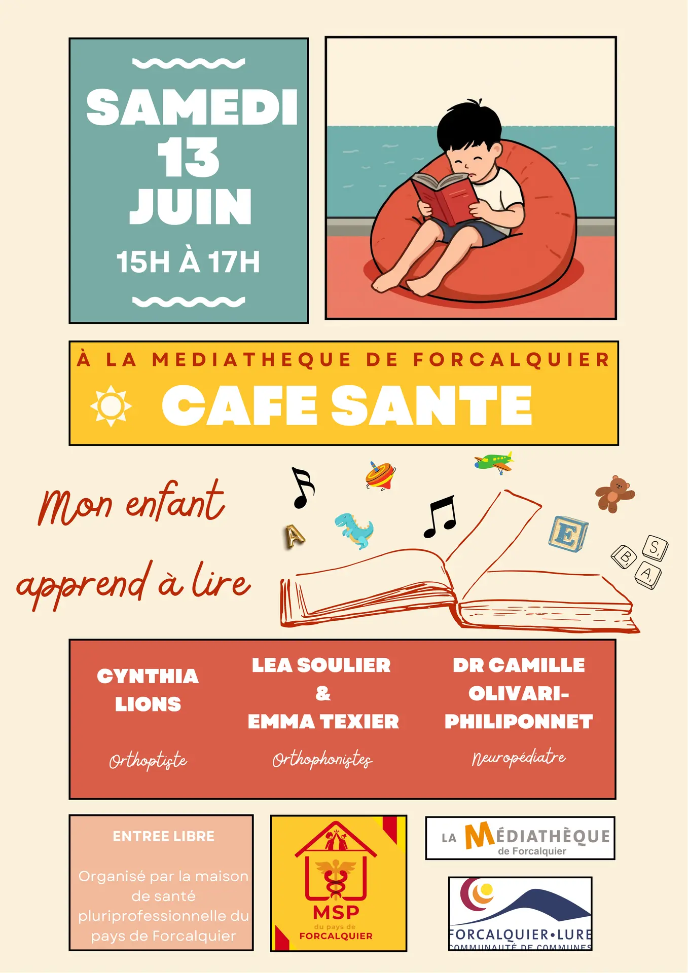 Café Santé : mon enfant apprend à lire