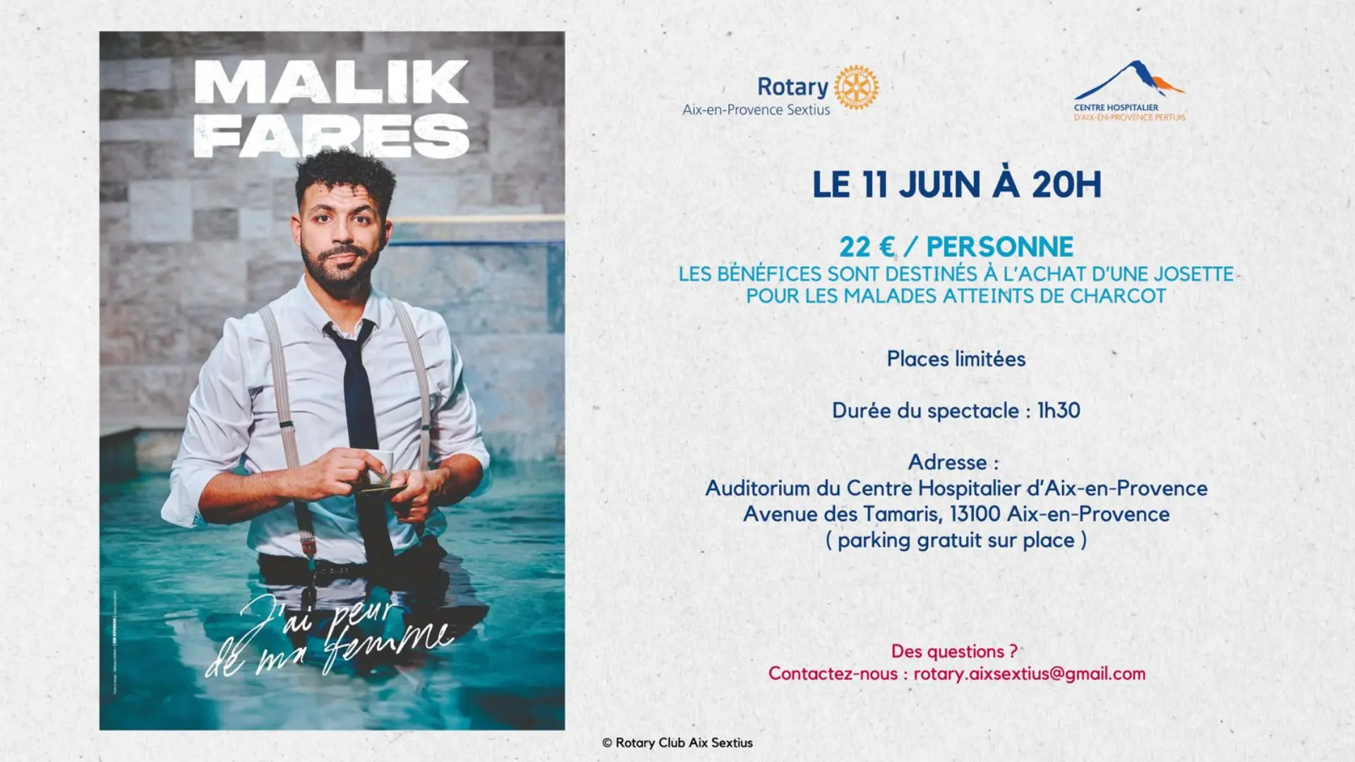 Spectacle : Malik Fares - J'ai peur de ma femme