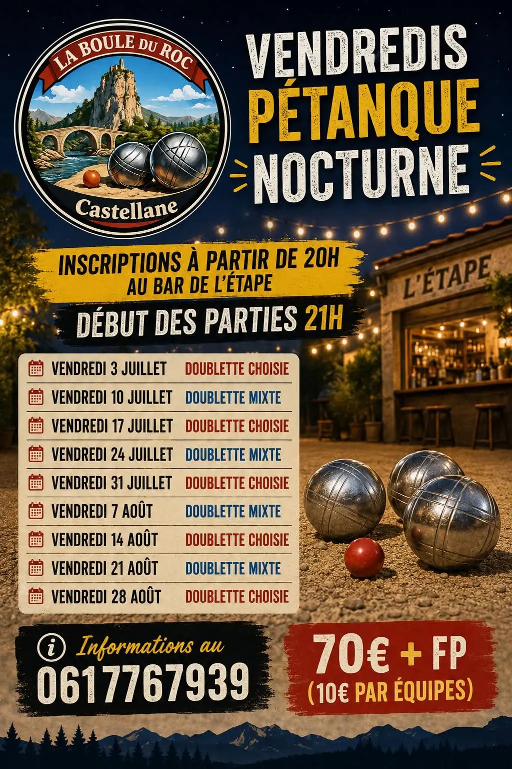 Vendredi Pétanque Nocturne