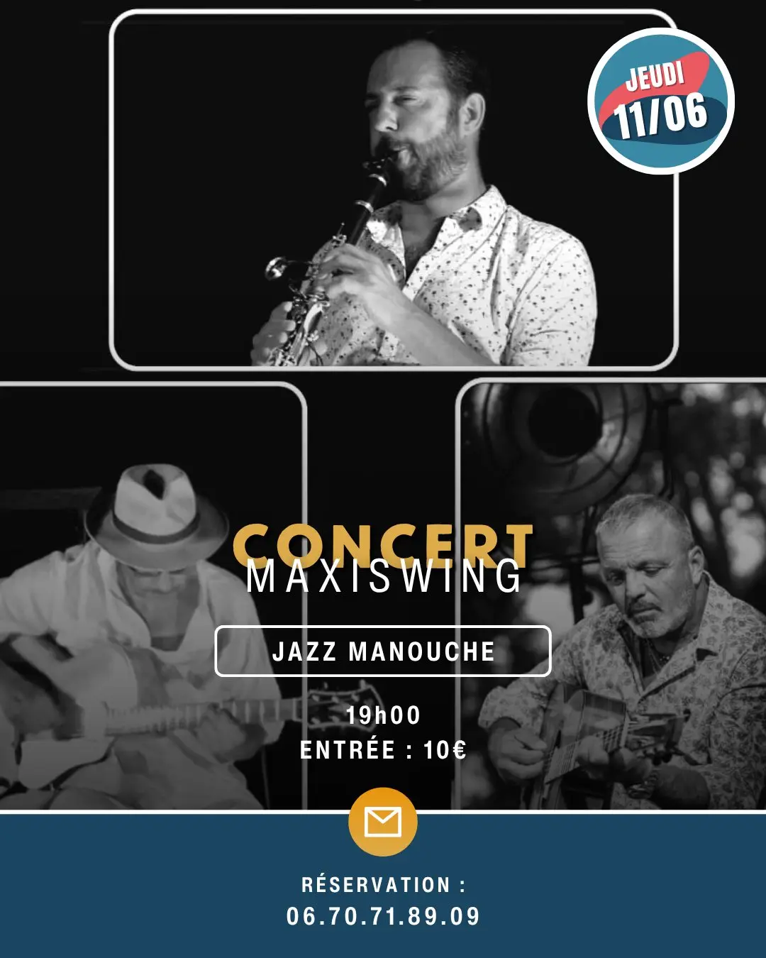 Concert :  Maxiswing - musique jazz manouche