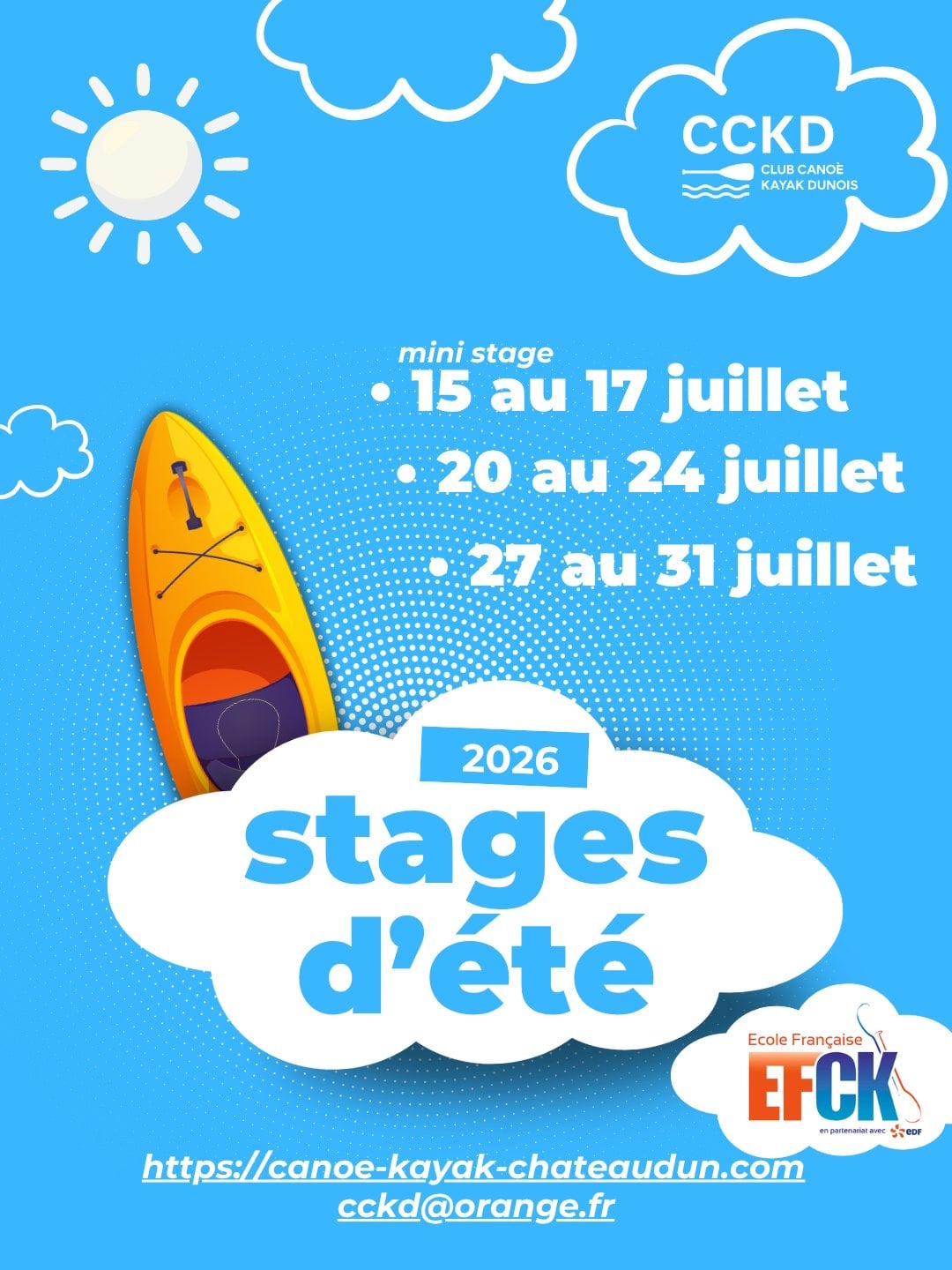 Stage d'été Canoë-kayak