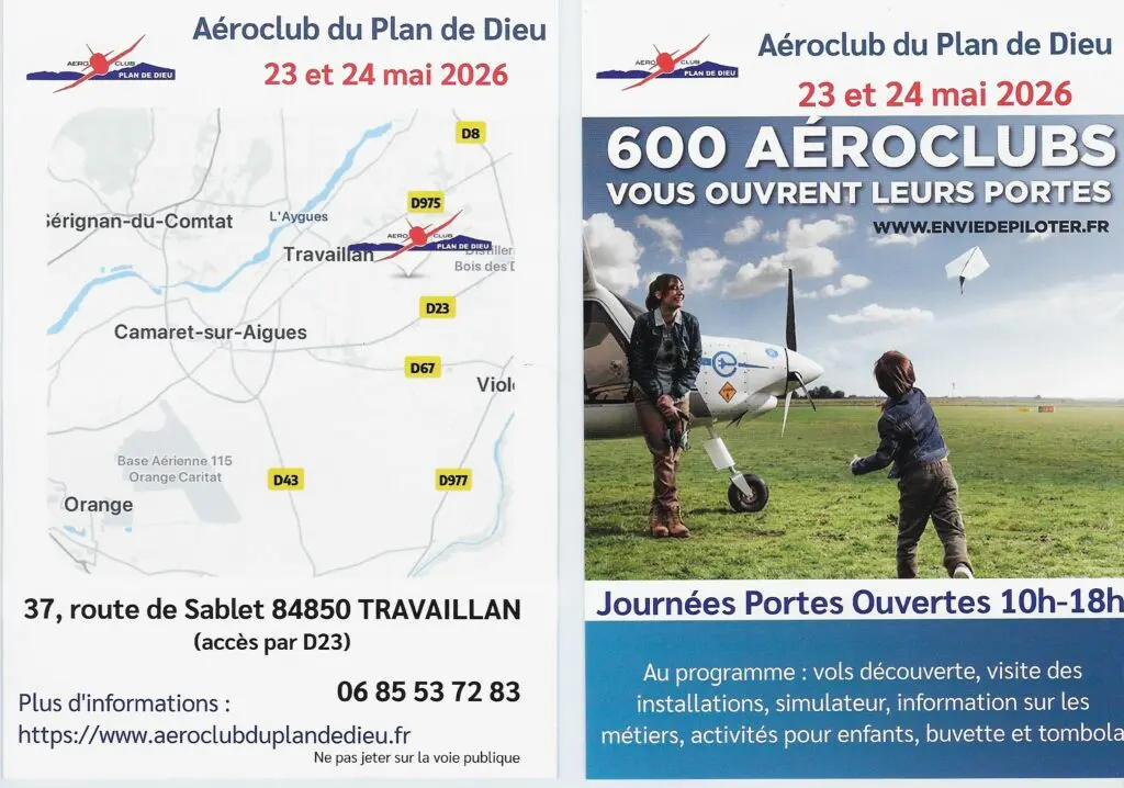 Journées portes ouvertes de l'aéroclub  du Plan de Dieu