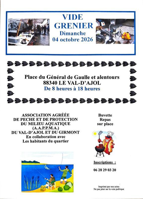 Grand vide grenier de l'aappma du val d'ajol et girmont val d'ajol