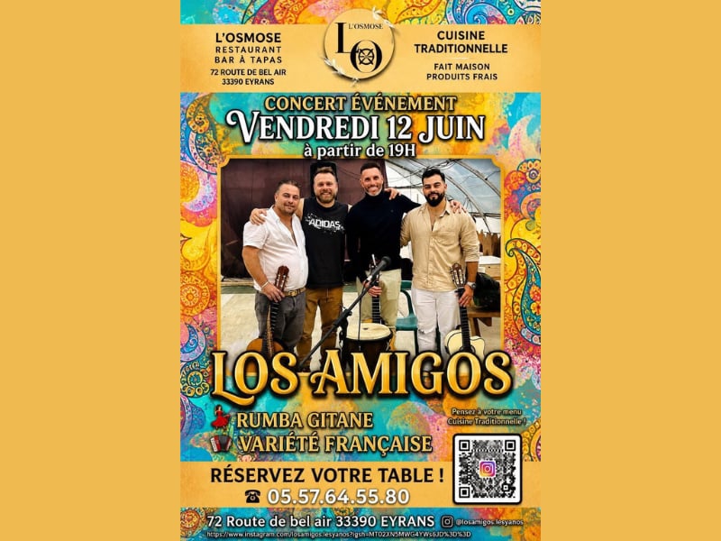 Concert de "Los Amigos" au restaurant l'Osmose
