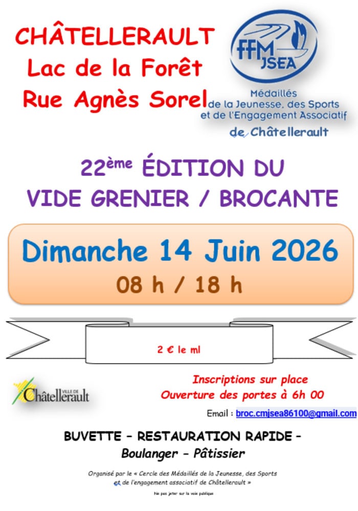 vide-grenier des médaillés de la jeunesse des sports et de l'engagement associatif