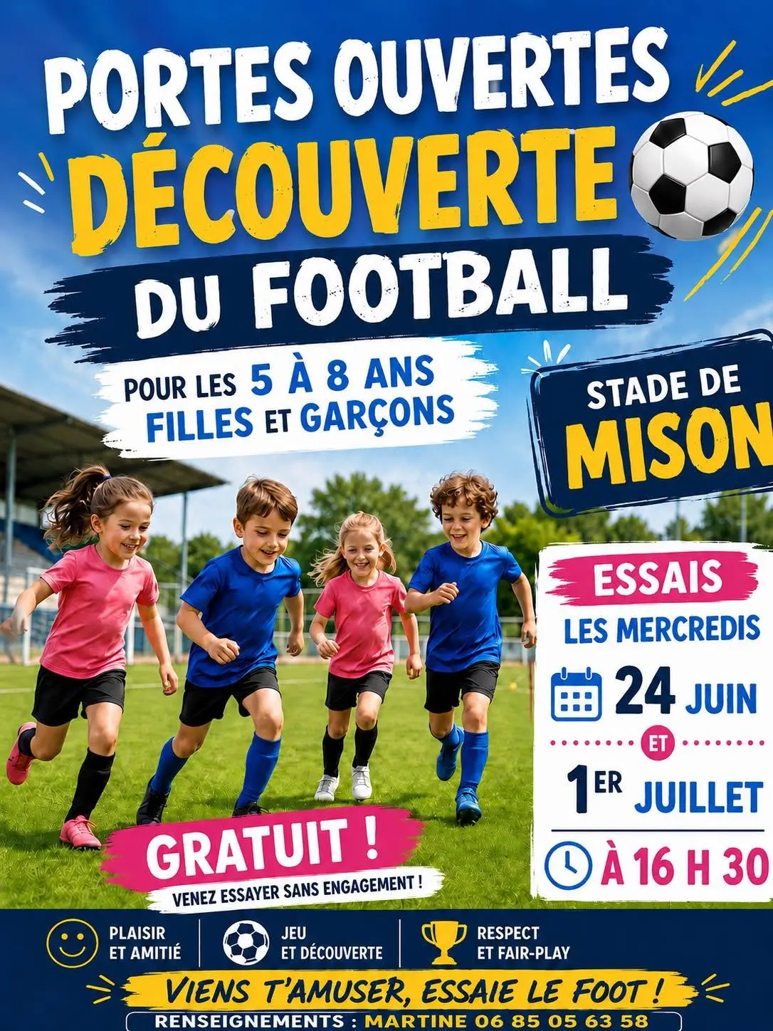 Portes ouvertes découverte du football 5-8 ans