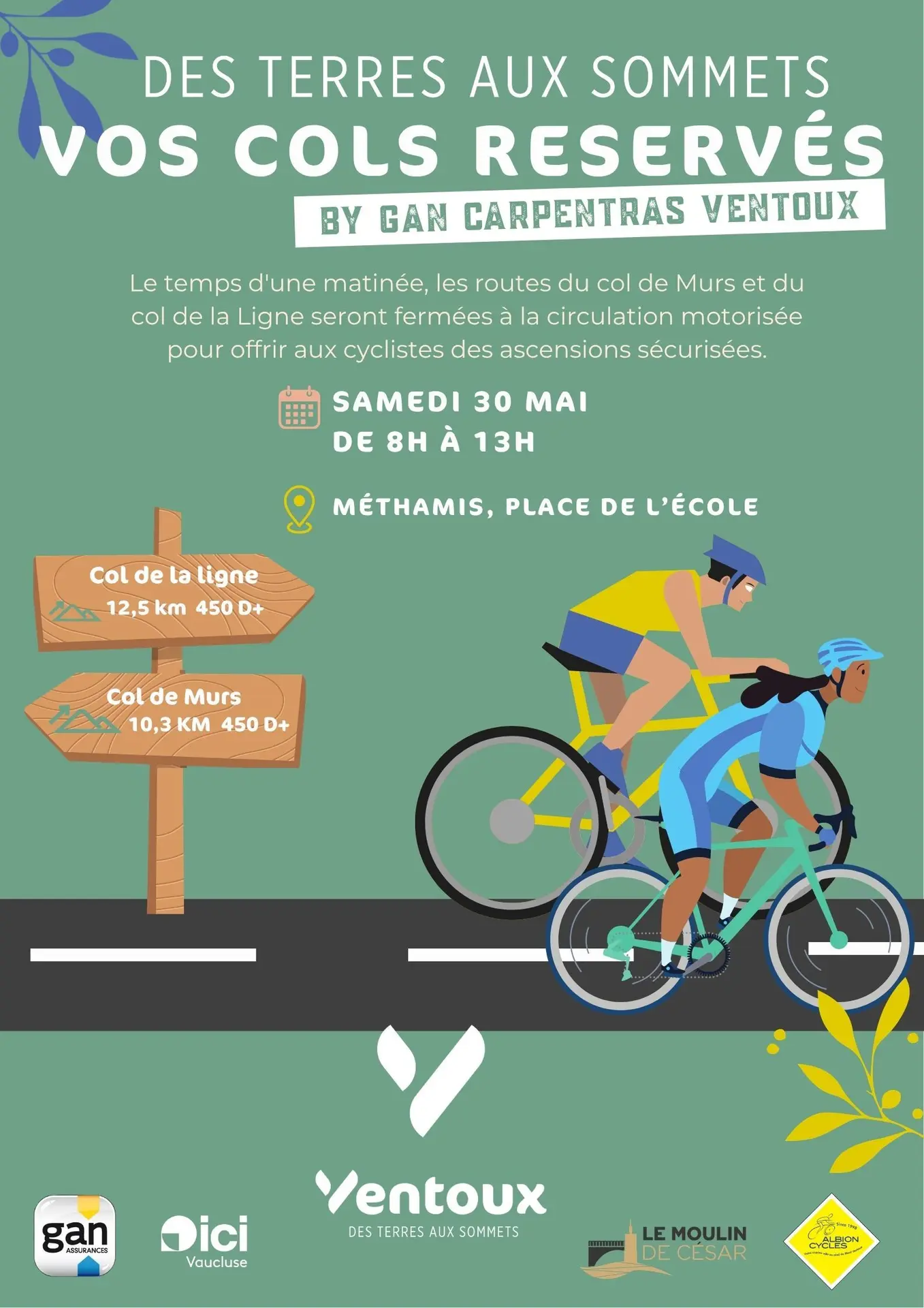 Vos cols réservés, by Gan Carpentras Ventoux