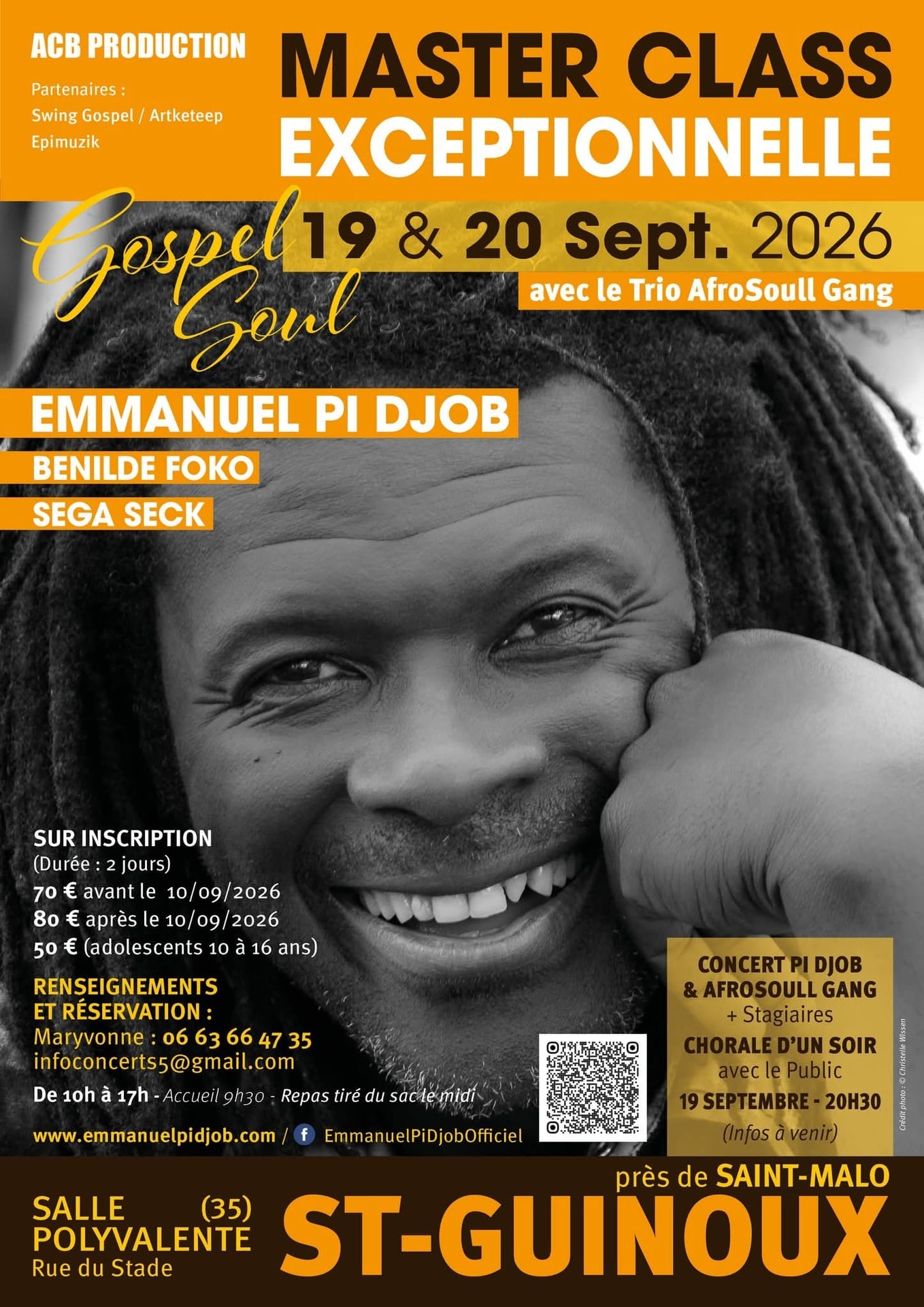 Master Class Exceptionnelle Gospel Soul avec le Trio AfroSoull Gang
