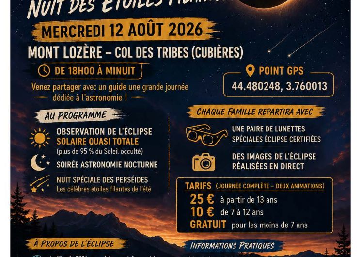 JOURNÉE SPÉCIALE ÉCLIPSE SOLAIRE ET NUIT DES ÉTOILES FILANTES