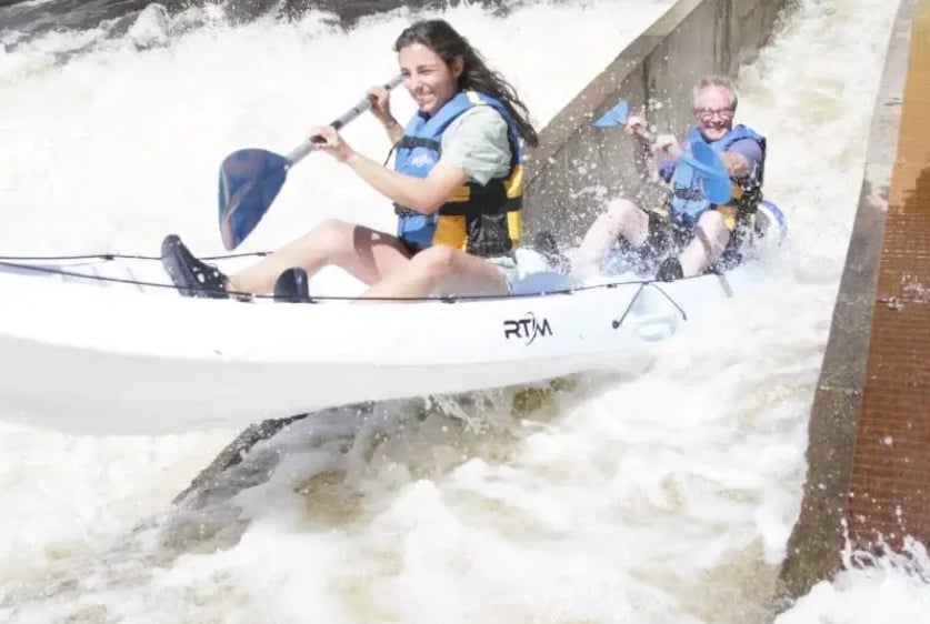 Descente de rivière en paddle