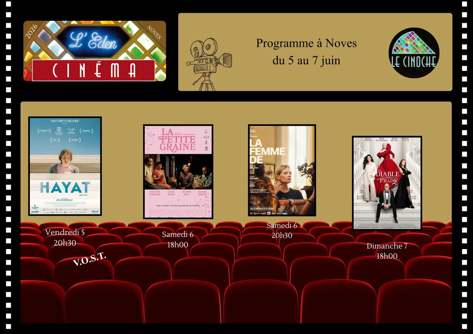 Programme Cinéma de l'Eden