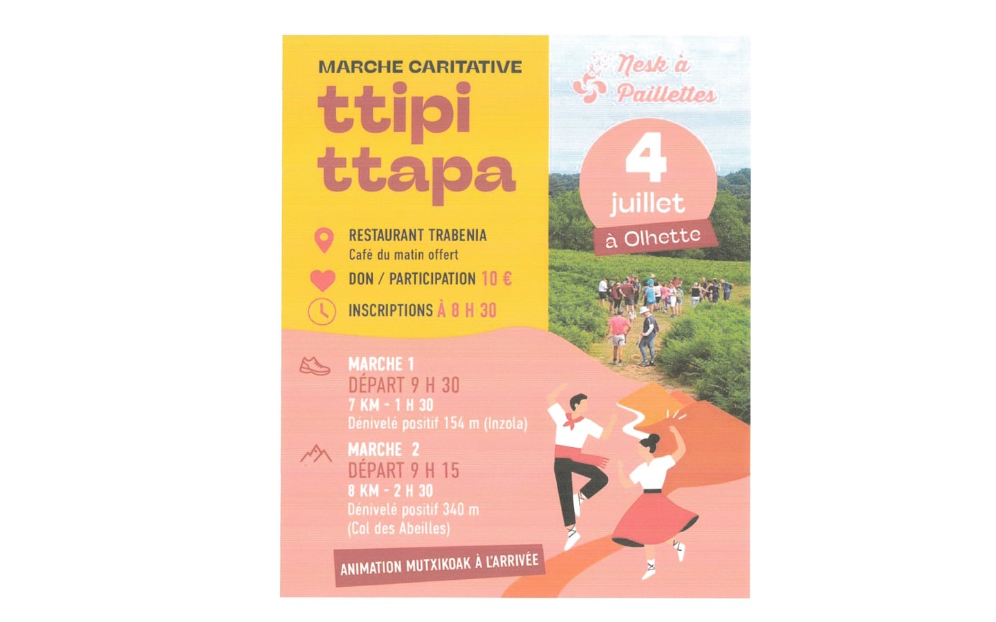 Marche caritative Ttippi ttapa - Nesk à Paillettes