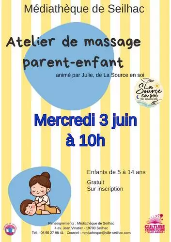 Médiathéque : Atelier Massages Parents-enfants