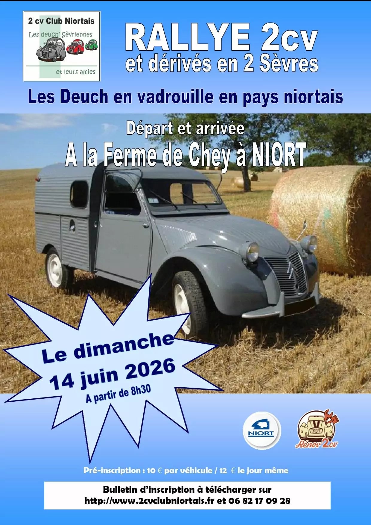 Rallye du 2cv Club Niortais à La Ferme de Chey à Niort