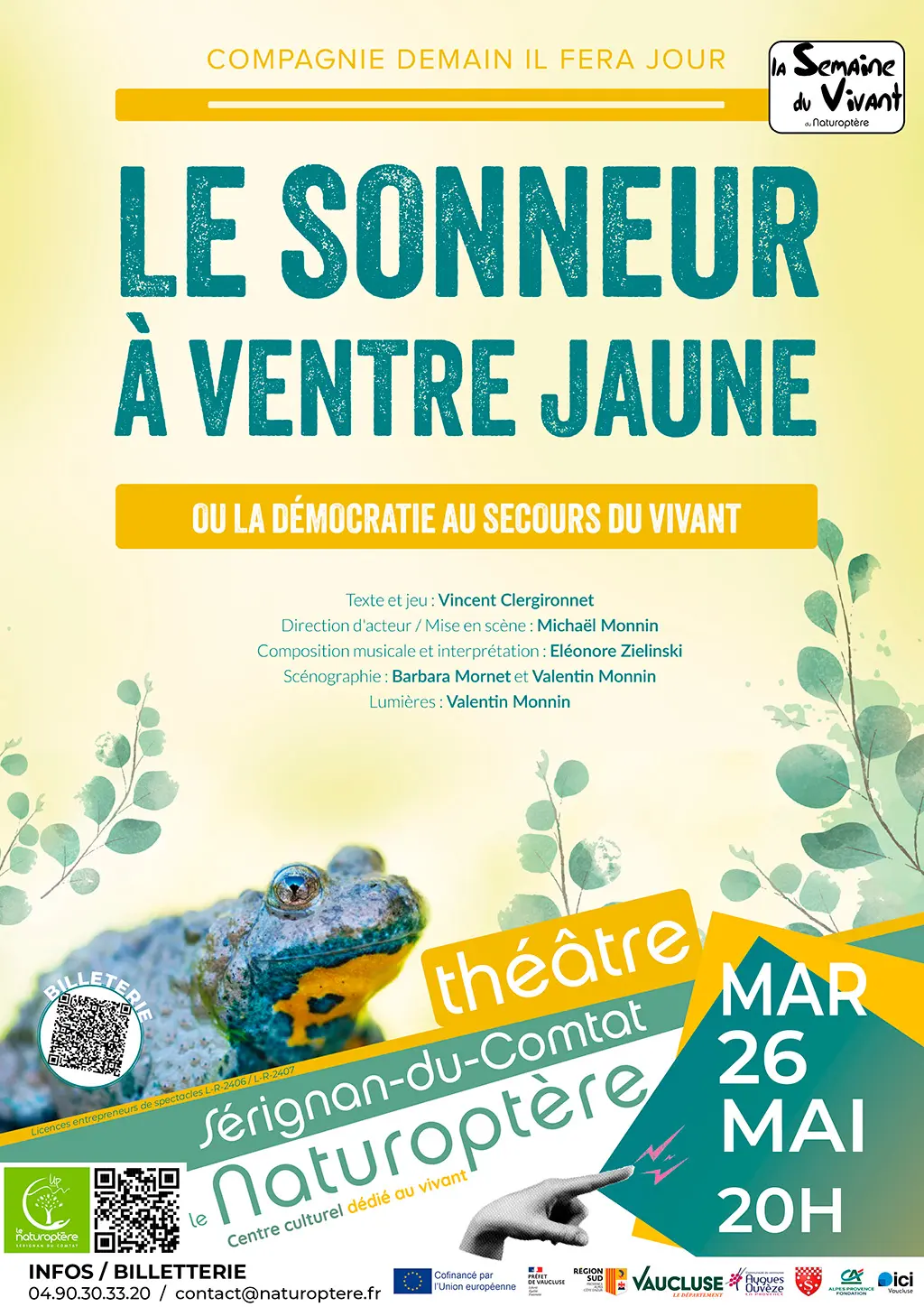 Théâtre au coeur du "Vivant" "Le sonneur à ventre jaune" - Naturoptère
