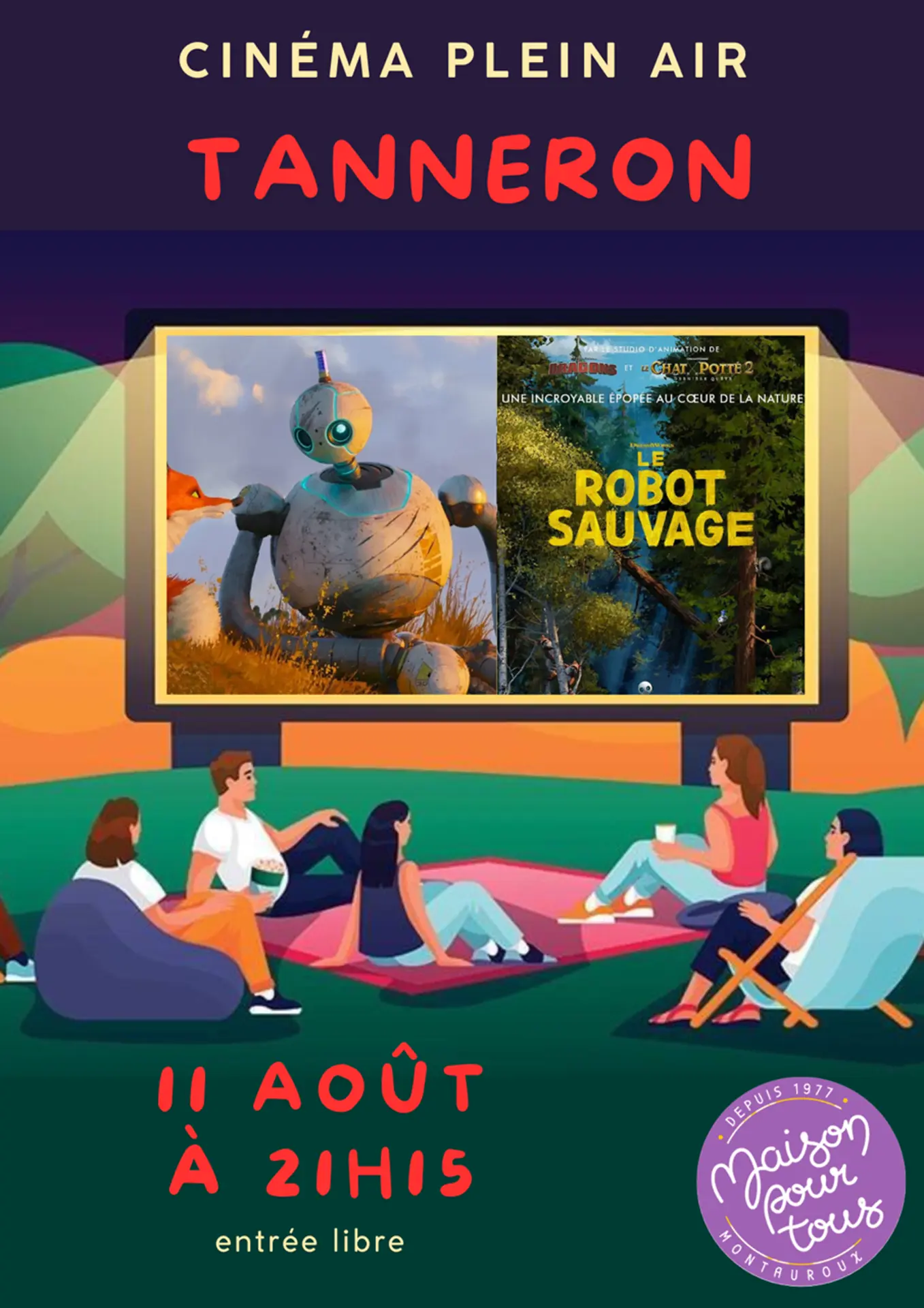 Ciné Plein Air: Le Robot Sauvage